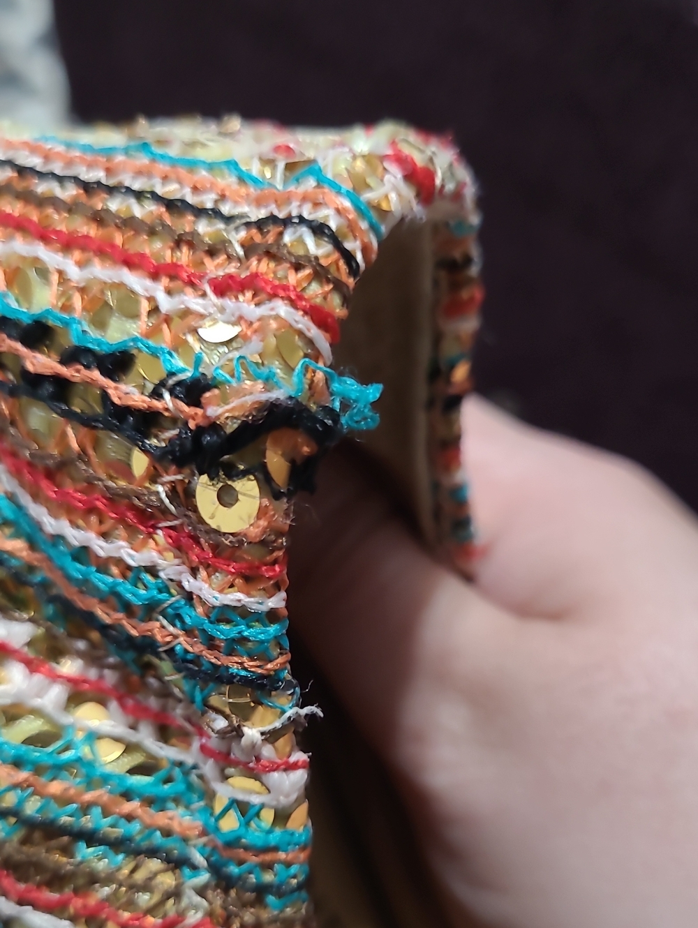 Lucky Brand Multicolor Woven Stripe Ballet Flats - Turquoise, Coral, Yellow - Picture 7 of 7